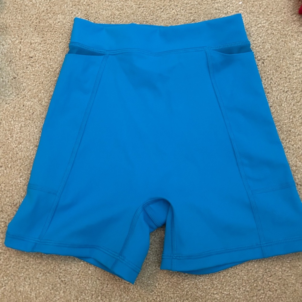 Aerie Blue Bike Shorts High Waist Stretch